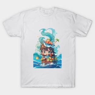 Kawaii Wave Girl T-Shirt